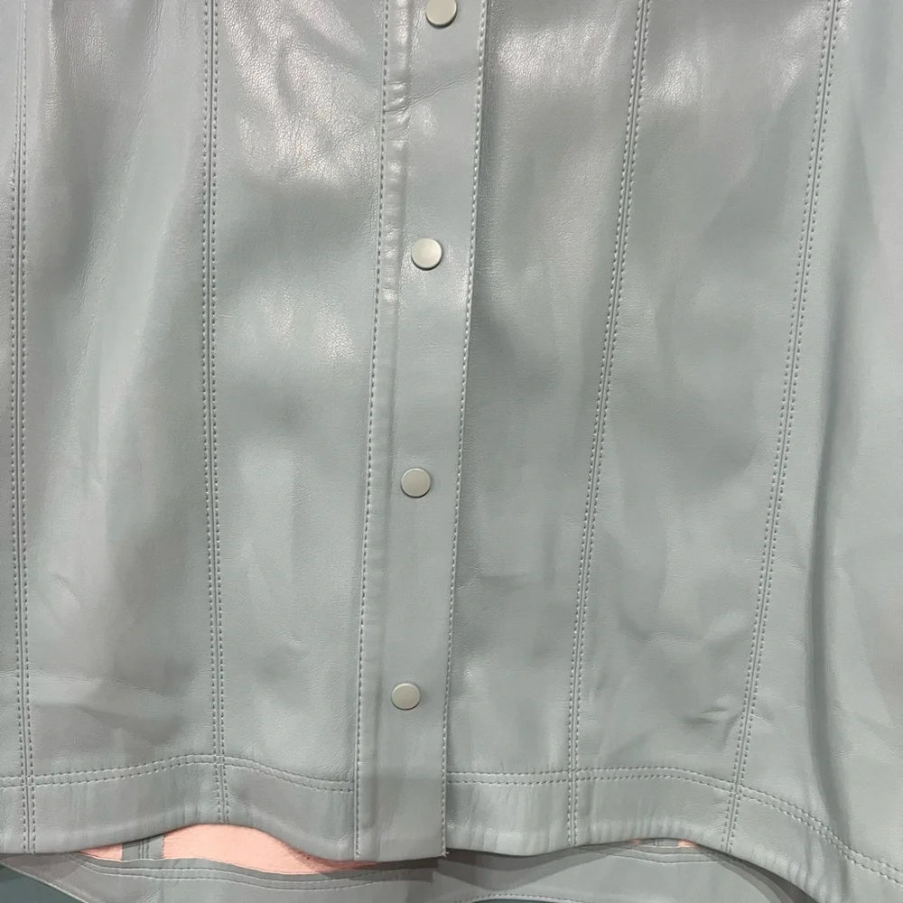 Alice + Olivia Pale Blue Button Down Shirt - Picture 2 of 6